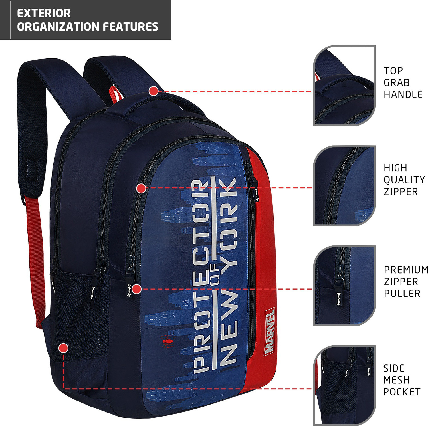 Image of Priority Marvel 18 inches School Bag