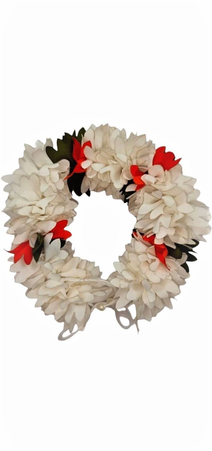 bonis artificial mogra fragrance artificial hair juda gajra hair accessory (white bun) Bun