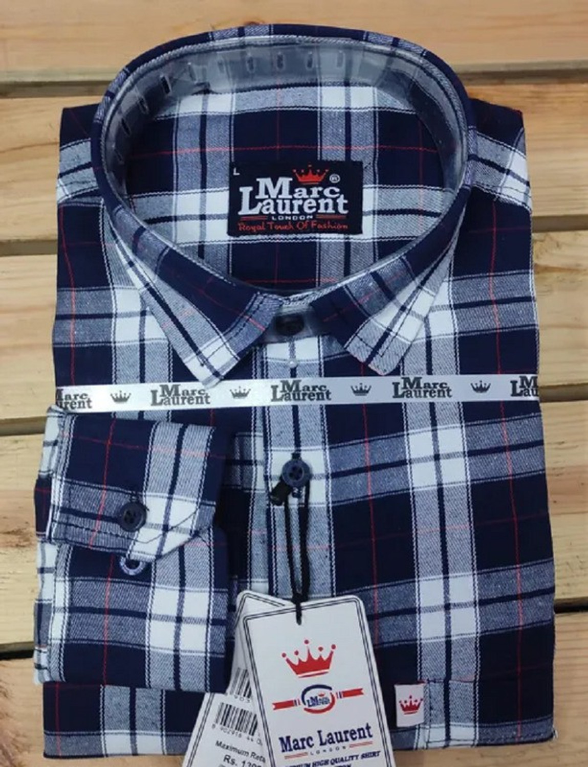 Image of Marc Laurent Men Checkered Casual Multicolor Shirt