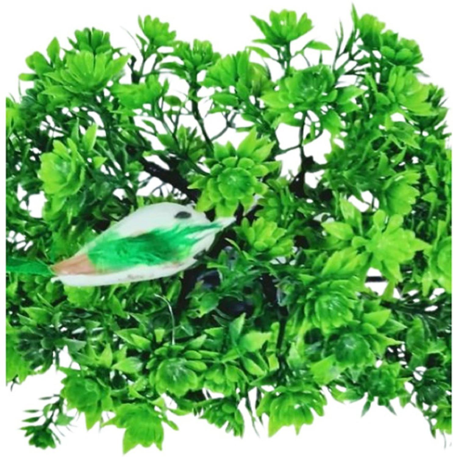 Image of WhiteAsh With 3 birds Bonsai Wild Artificial Plant with Pot