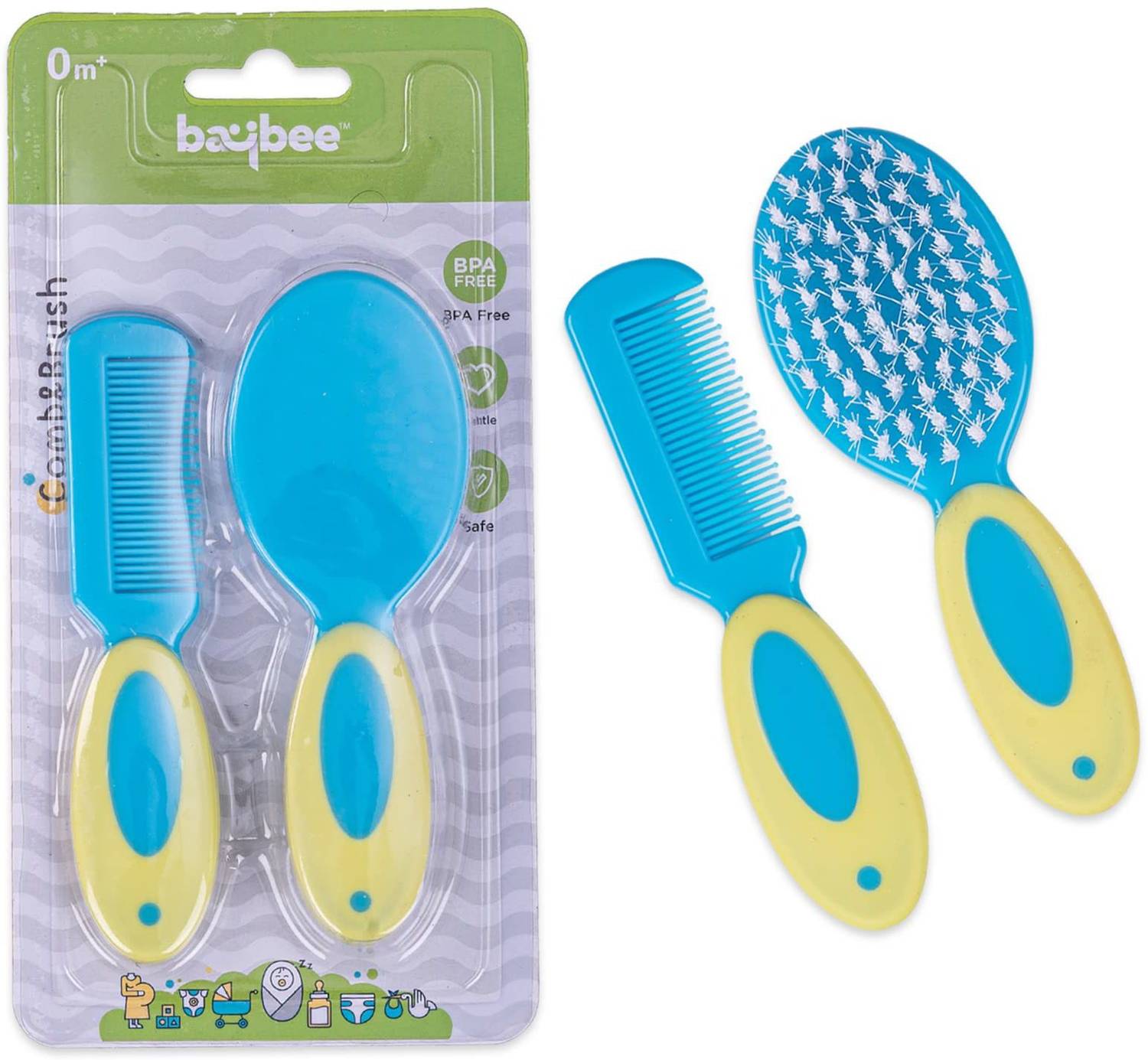 baybee Baby Comb & Soft Brush Set Hair Comb / Brush And Comb Hair Brush/Comb for baby