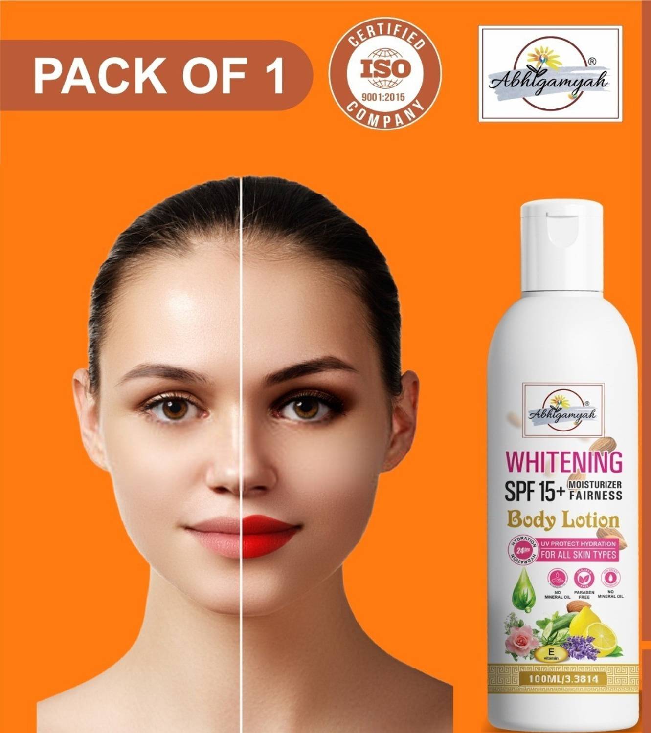 ABHIGAMYAH Body Lotion Skin brightening & Whitening SPF 15+ Fairness (100 ml) Pack Of 1