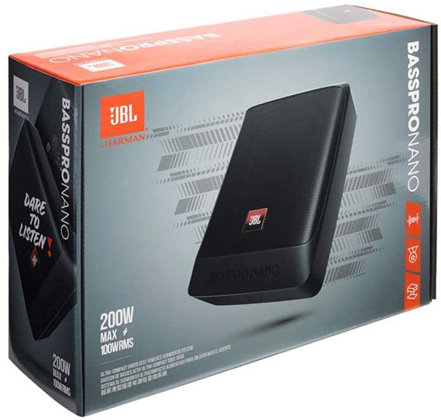 Image of JBL BassPro Nano Ultra-Compact Active Under Seat - Peak 200W Subwoofer