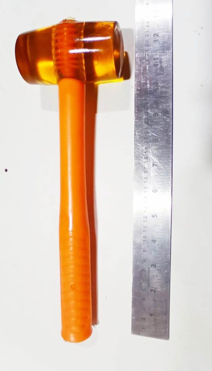 Image of FTE Nylon Mallet Hammer 12 40mm Orange Rubber Tile Hammer, Tile Installation Hammer Mallet