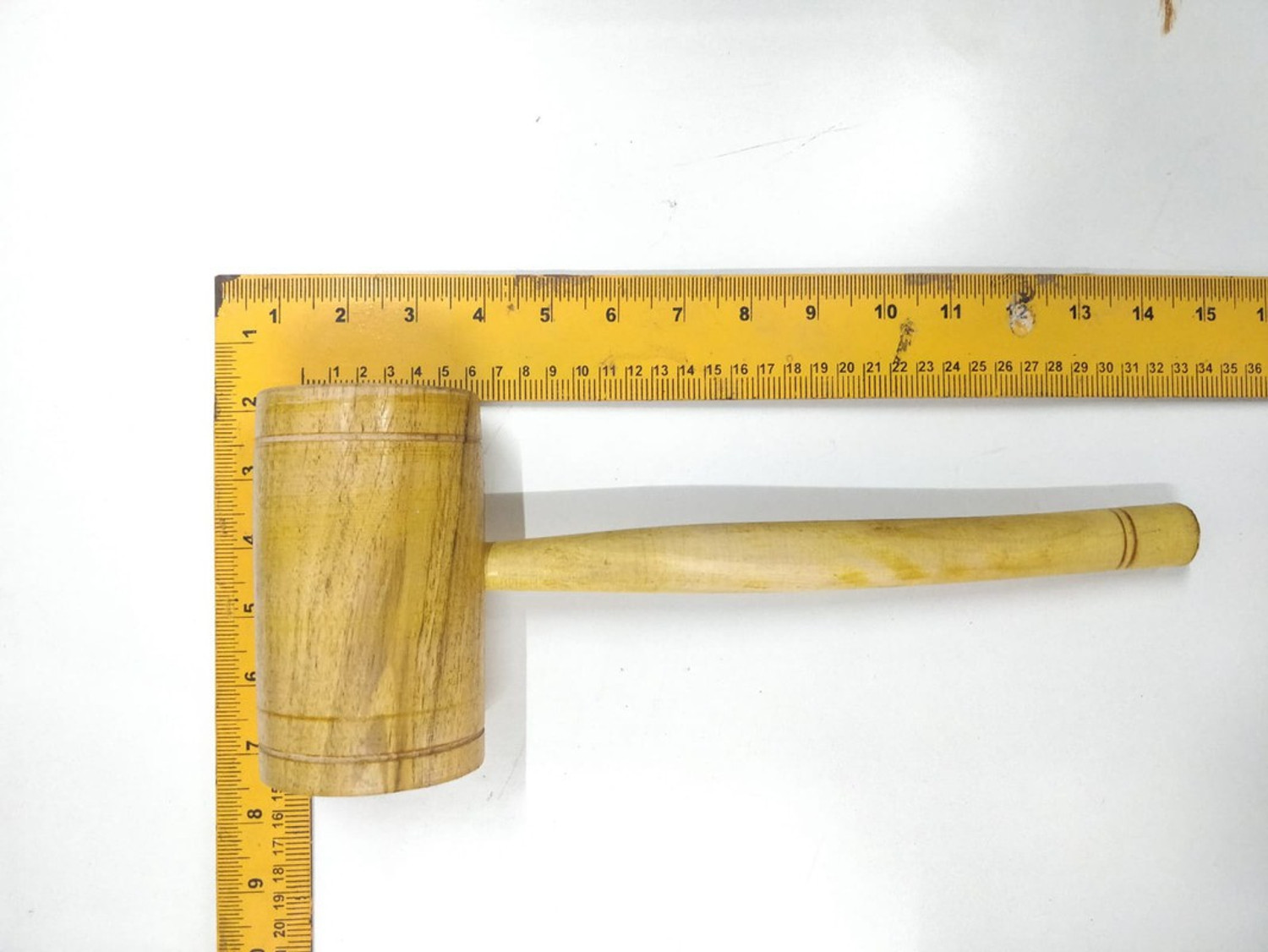 Image of aaryason Wooden Mallet Hammer Wood Polished 37 Wooden Handle Mallet
