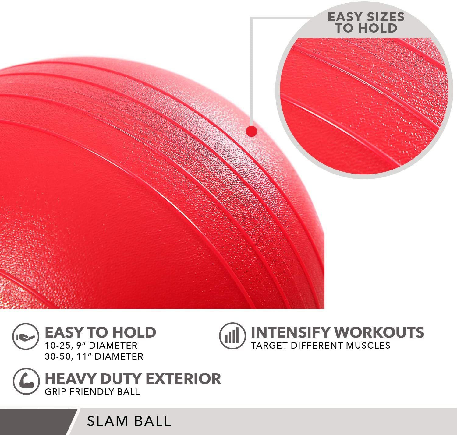 Image of usi Slam Ball, Slam Medicine Balls 8Kg Smooth Textured Grip Dead Weight Balls Medicine Ball