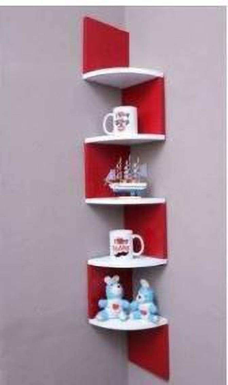 woodinzo Zig Zag MDF Wooden Shelf Wall Mount Zig zag Shape W