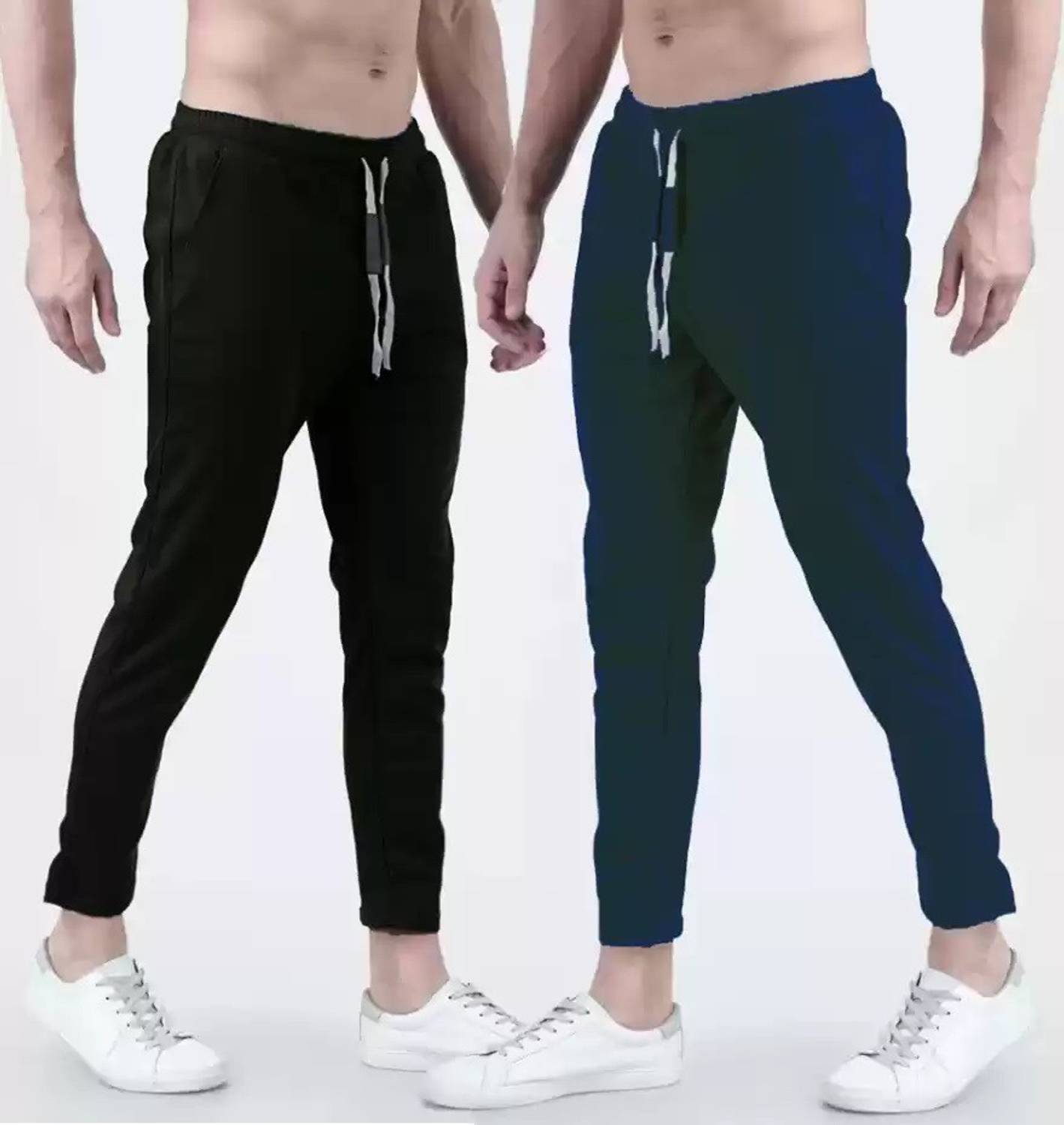 SG Simla Garments Solid Men Blue, Black Track Pants