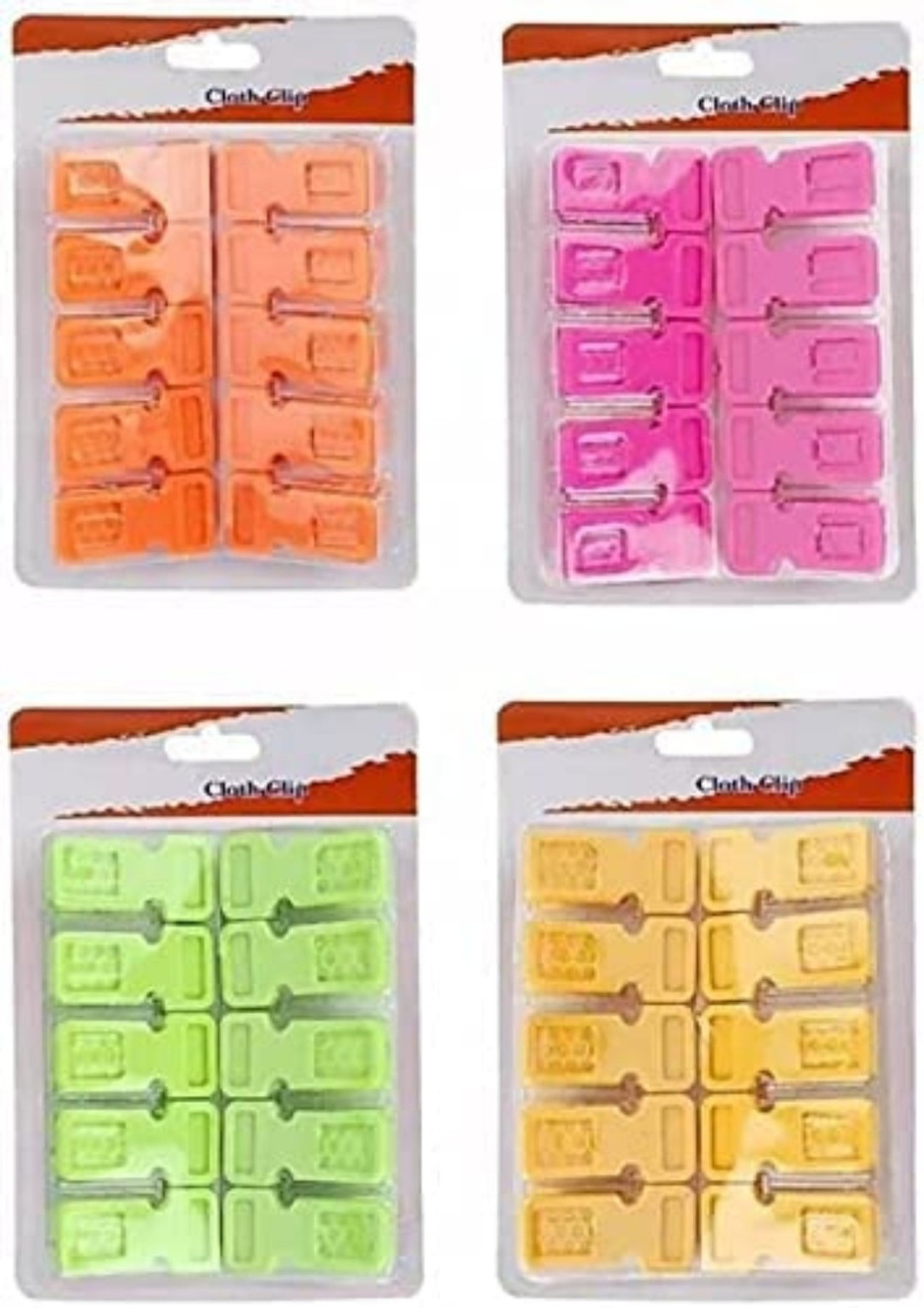 Image of RARE-ZONE 40 Pcs Multi Purpose Heavy Duty Cloth Clips For Drying Clothes, Pegs, Cloth Clip Plastic Cloth Clips