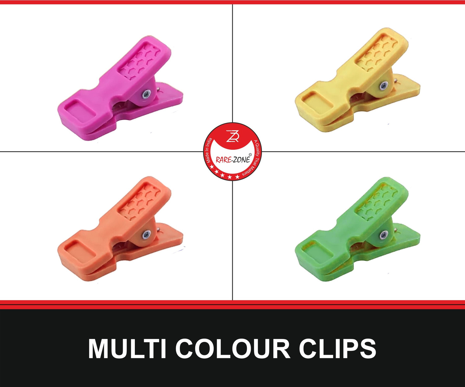 Image of RARE-ZONE 40 Pcs Multi Purpose Heavy Duty Cloth Clips For Drying Clothes, Pegs, Cloth Clip Plastic Cloth Clips