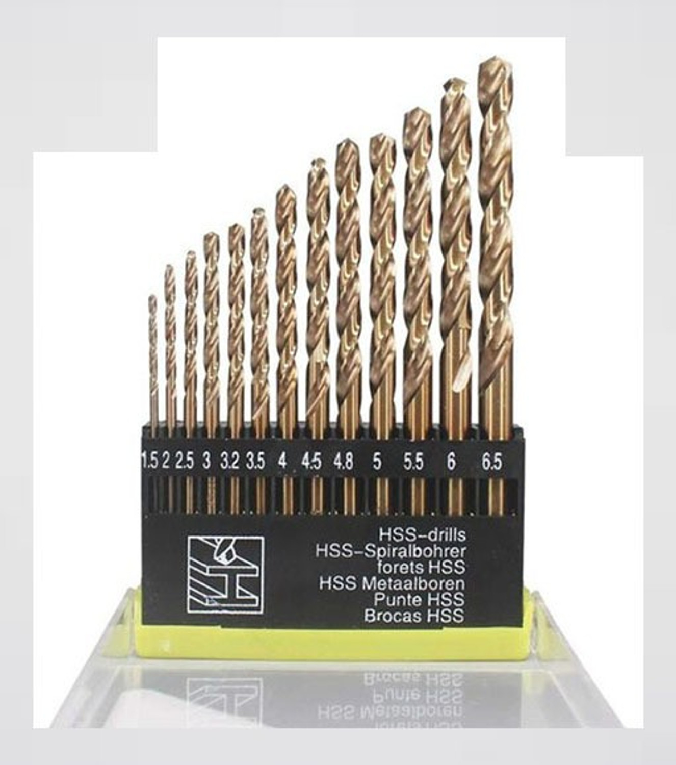 Image of Kshivi DB:08 Drill Bits 13 Pcs Hss Drill Bit Set For Drilling Wood, Steel, Plastic 1.5-6.5 mm