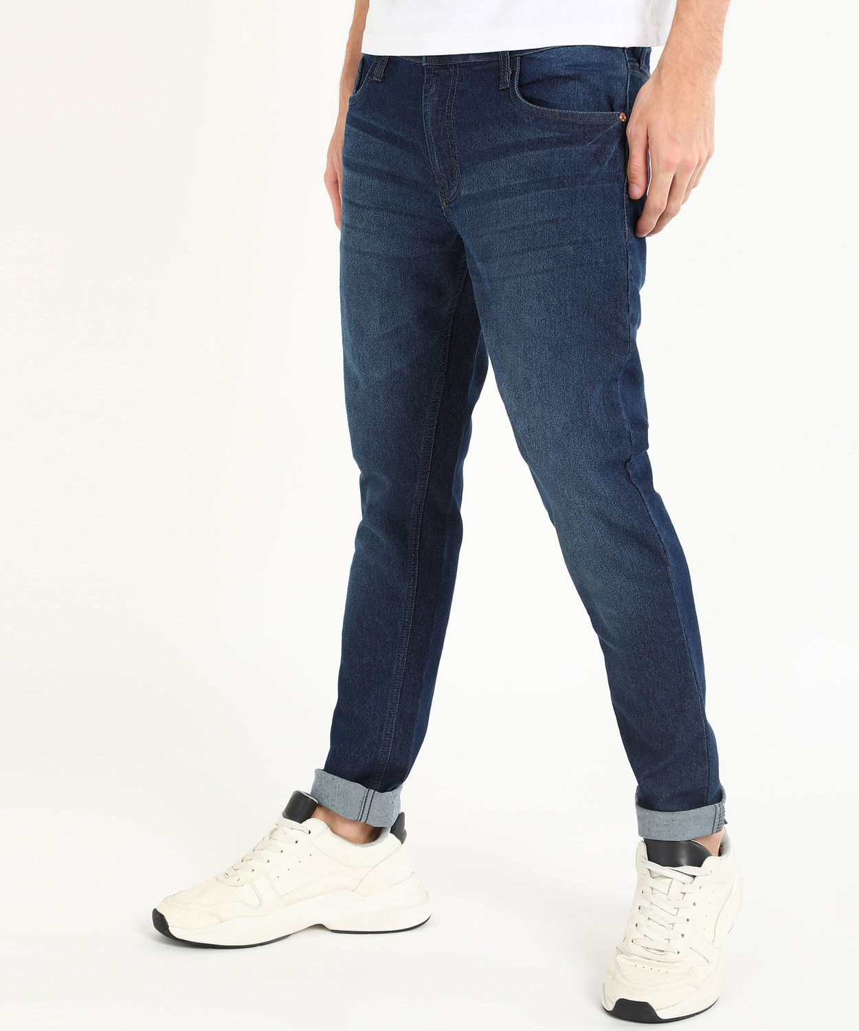 Image of NUMERO UNO Sustainable Denim Slim Men Dark Blue Jeans