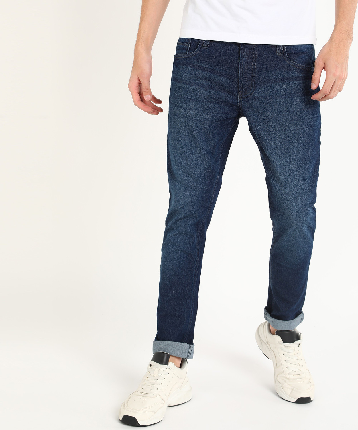 Image of NUMERO UNO Sustainable Denim Slim Men Dark Blue Jeans