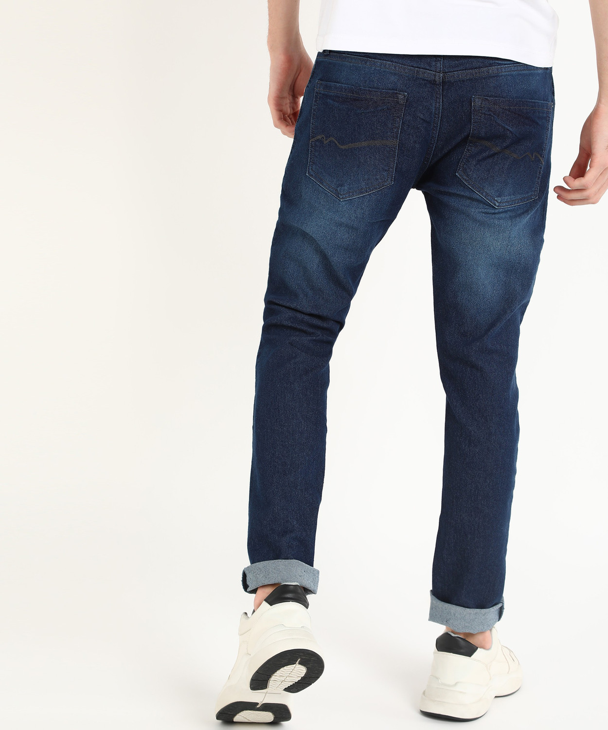Image of NUMERO UNO Sustainable Denim Slim Men Dark Blue Jeans