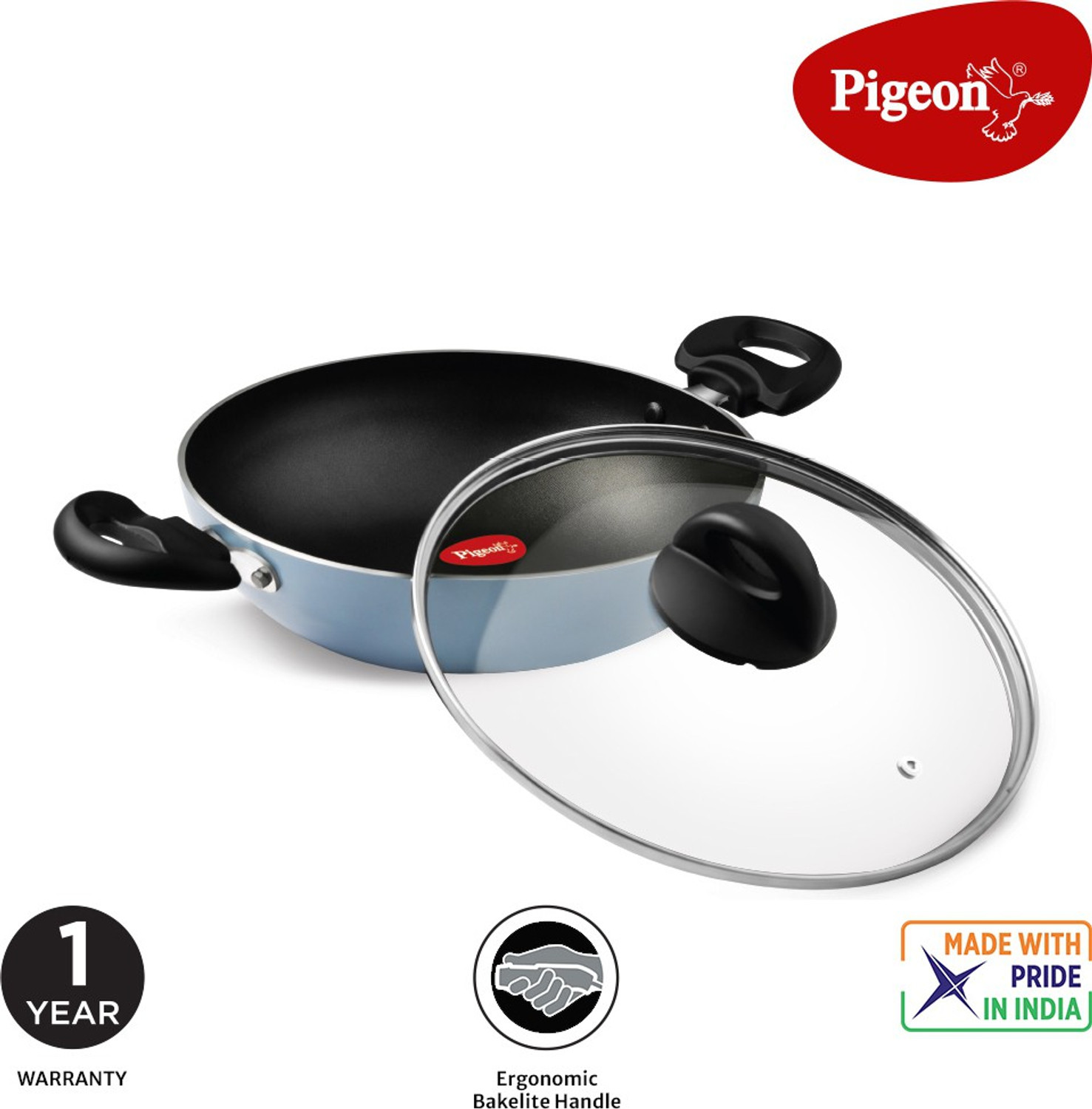 Image of Pigeon Kadai 240 Kadhai 23 cm diameter with Lid 1.2 L capacity