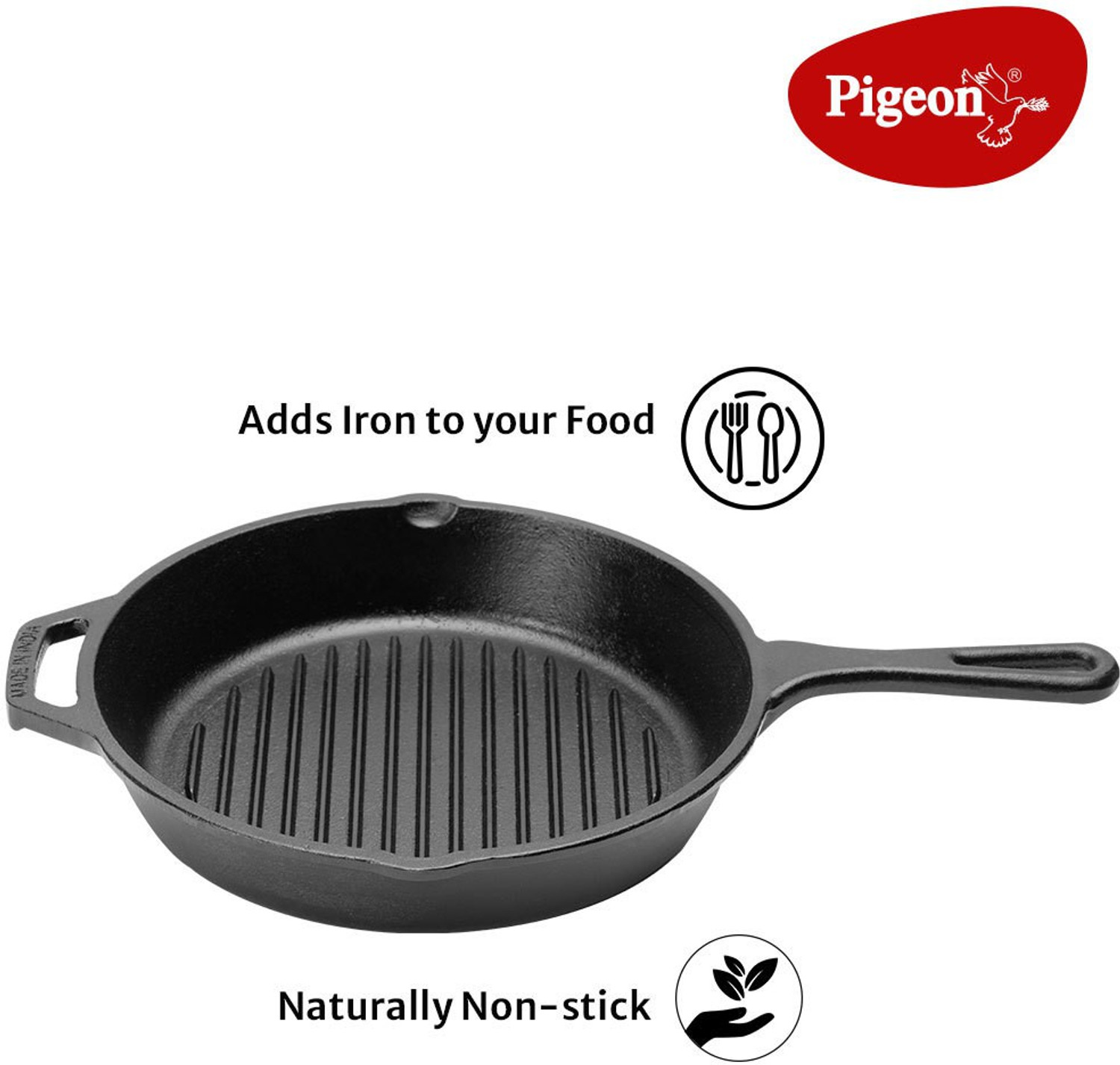 Image of Pigeon Cast Iron Grill Pan 25 cm diameter 0.25 L capacity