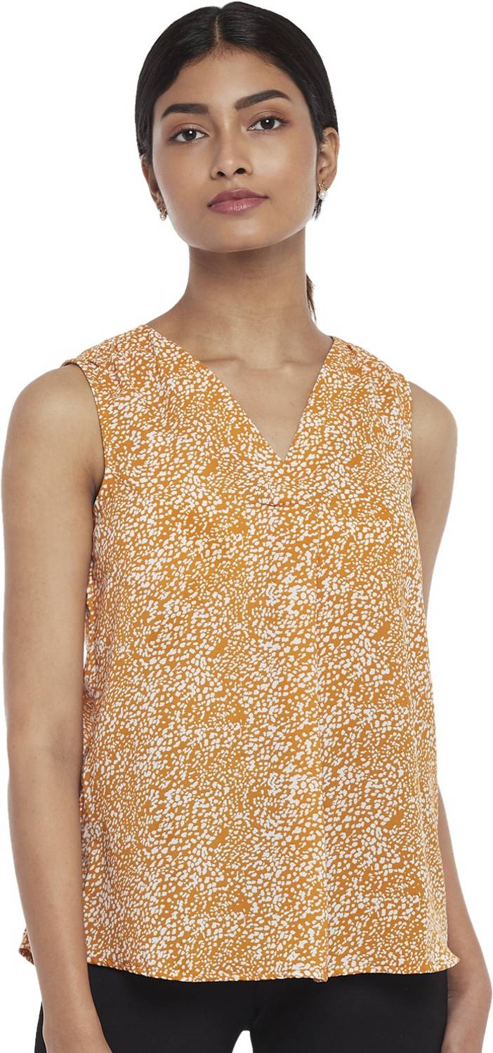 Annabelle by Pantaloons Casual Printed Women Yellow Top