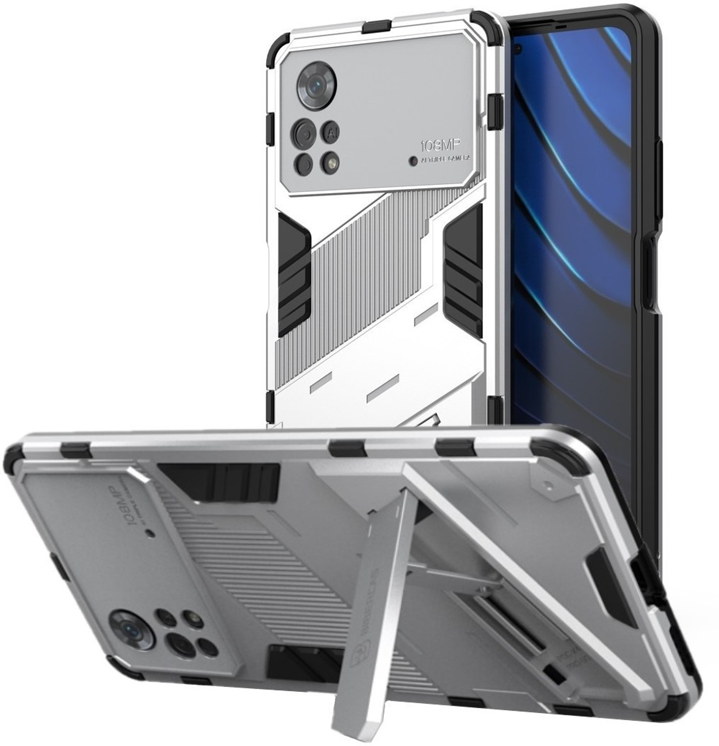 Image of SPL Back Cover for POCO X4 Pro 5G (White, Shock Proof, Pack of: 1)