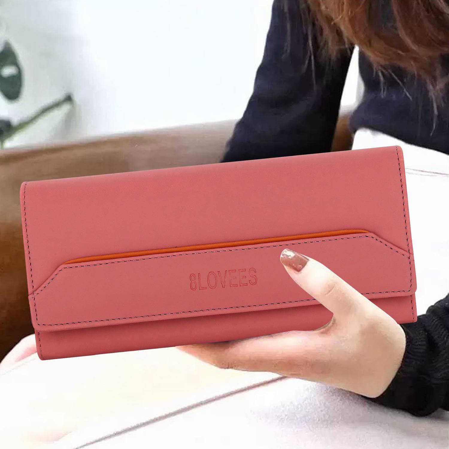 8LOVEES Casual, Formal Peach Clutch