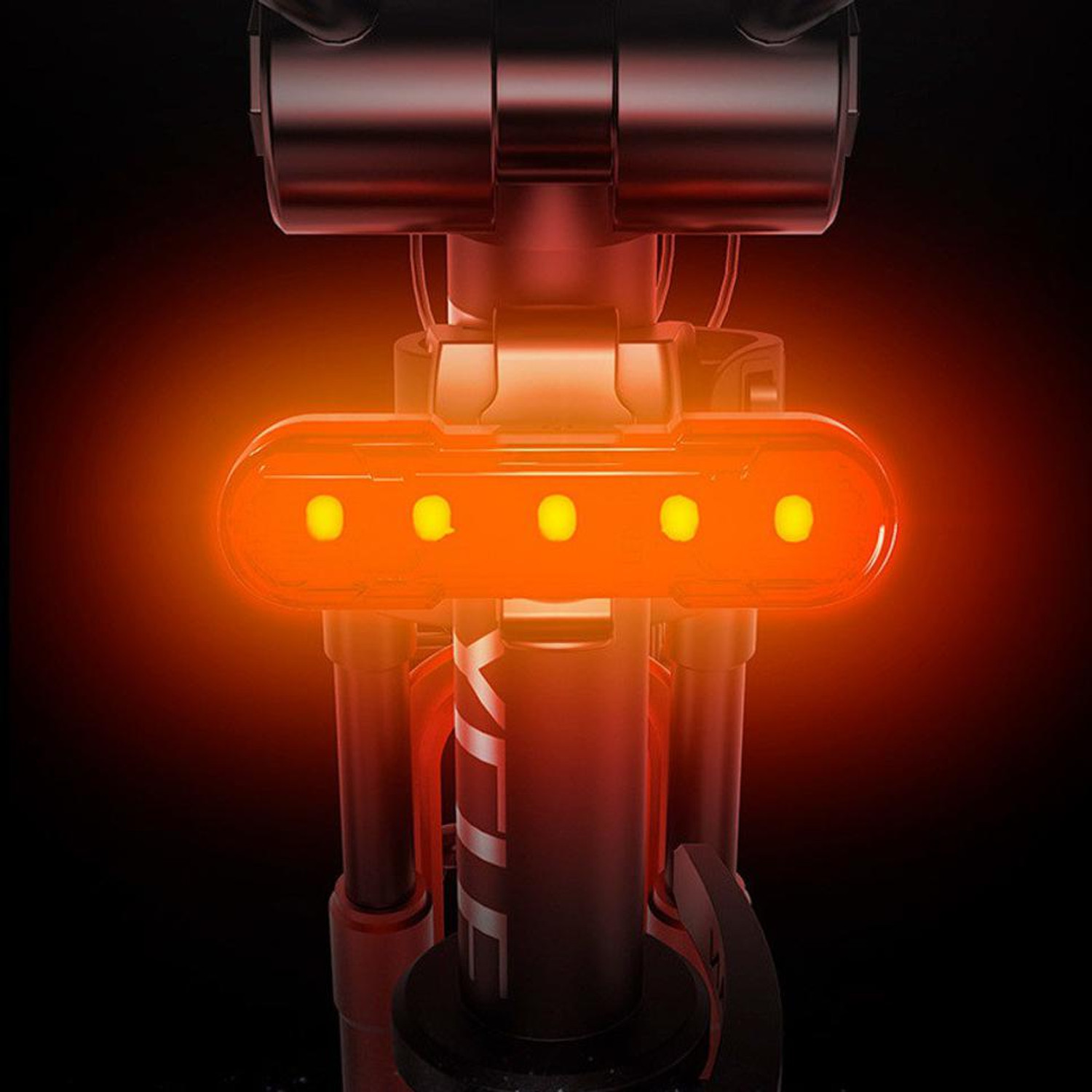 Image of SHIVEXIM Bicycle Zoom-able Feature 4 Mode LED Headlight and LED Tail Light LED Front Rear Light Combo (Multicolor)