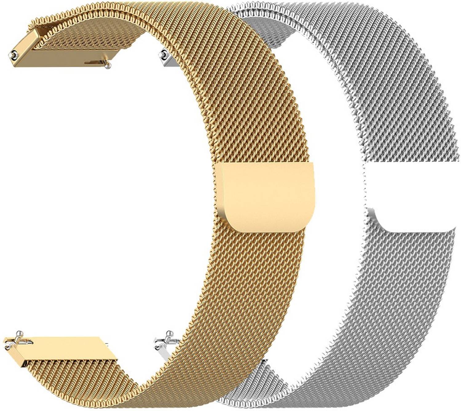 AOnes Pack of 2 Magnetic Loop Watch Strap for Dizo Dw2001 Watch 1 Smart Watch Strap