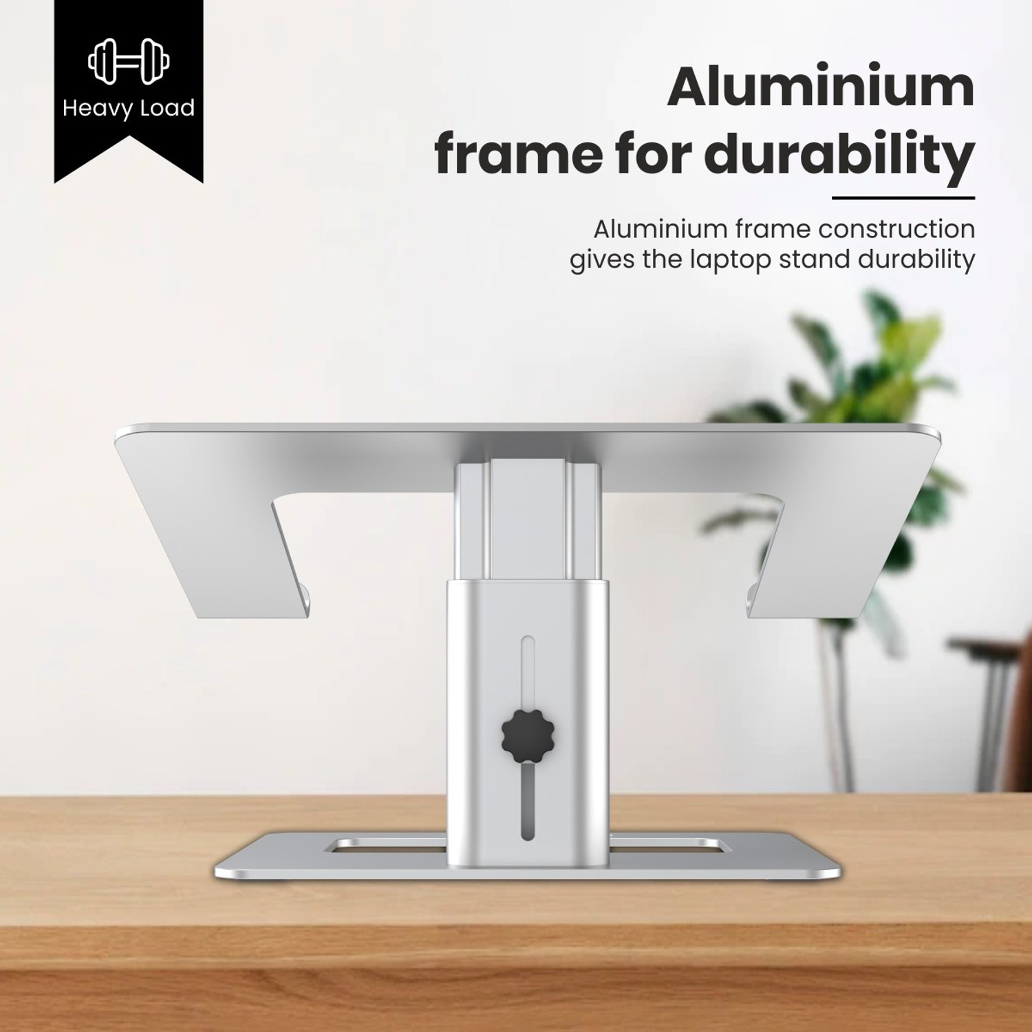 Image of Portronics My Buddy K5 Portable & Adjustable Aluminium Aluminium Laptop Stand with Adjustable Height Compatible with 26 - 35 cm, 36 - 39cm, 40 - 44cm Laptops