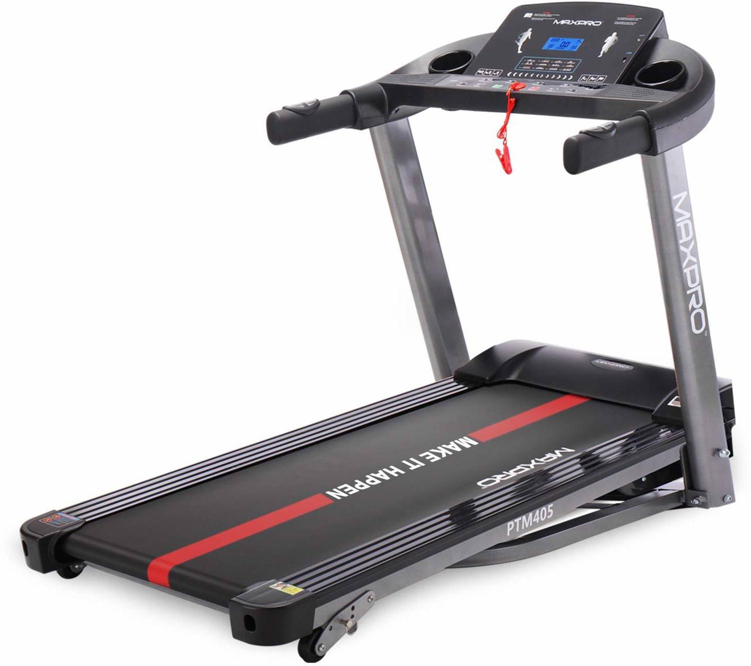 Maxpro PTM405 2 HP Continuous power and 4HP Peak power with Manual Inclination settings Treadmill (Max Weight:110 kg)