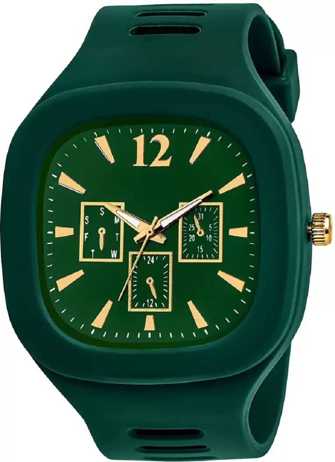 Capitalpoint Square Multi DIAL Analog Silicon Strap Capital Stylish Designer Analog Watch Capitalpoint Silicone PU Strap Watch Analog Watch - For Boys & Girls