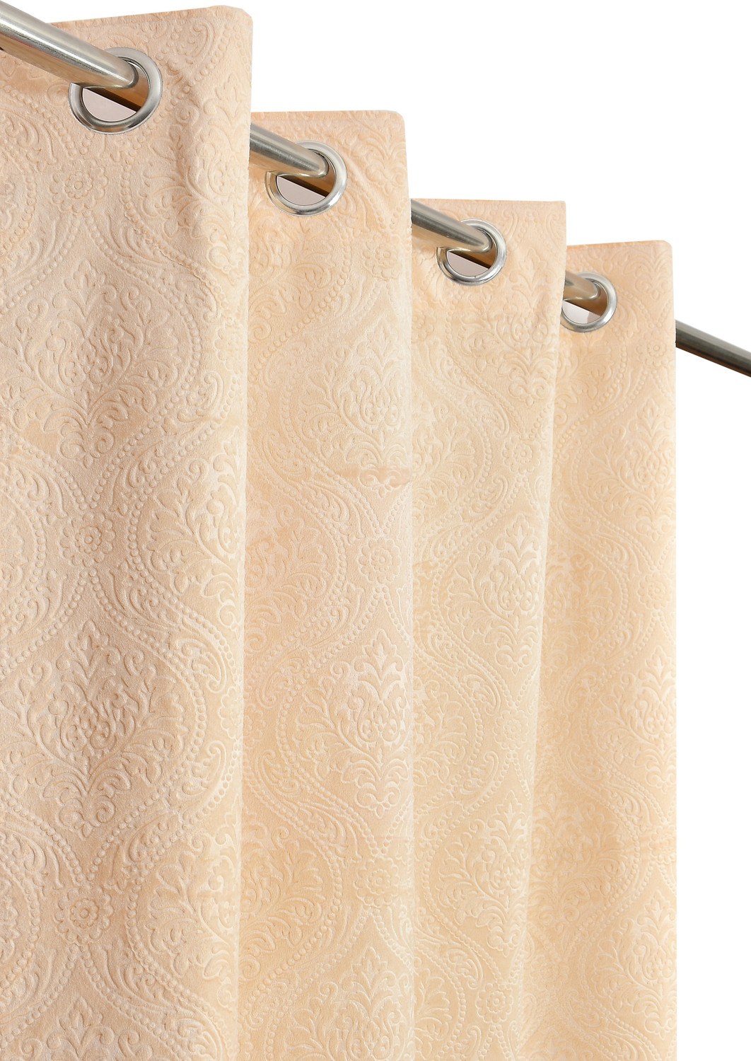 Image of Homefab India 214 cm (7 ft) Door Velvet Room Darkening Curtain (Pack Of 2)