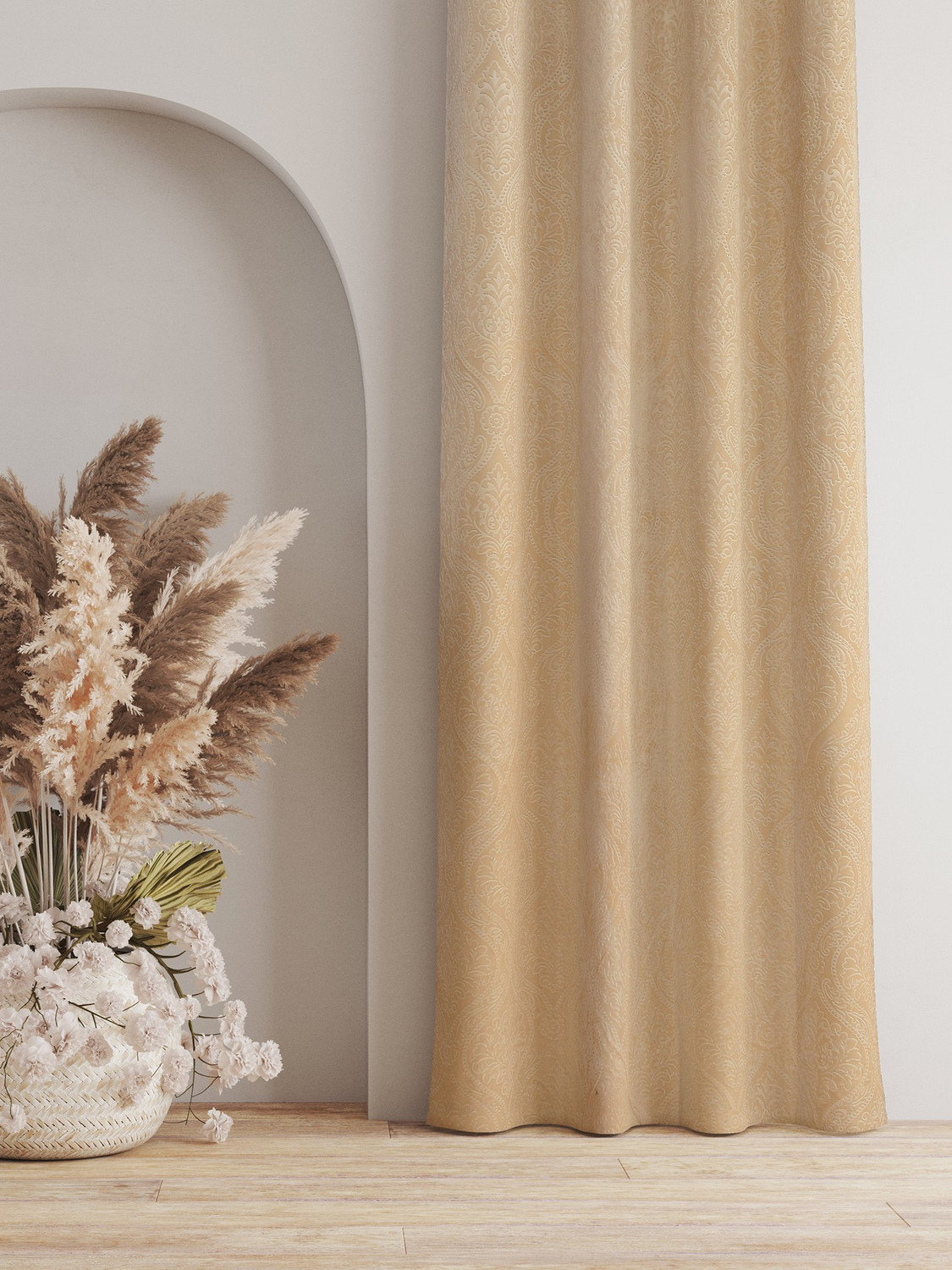 Image of Homefab India 214 cm (7 ft) Door Velvet Room Darkening Curtain (Pack Of 2)