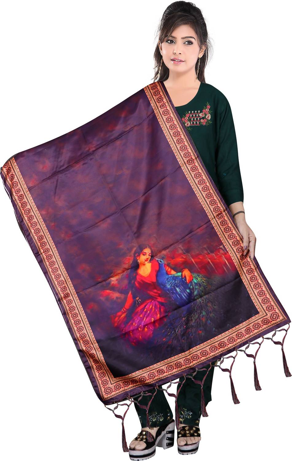 Bloviate Silk Blend Printed Women Dupatta