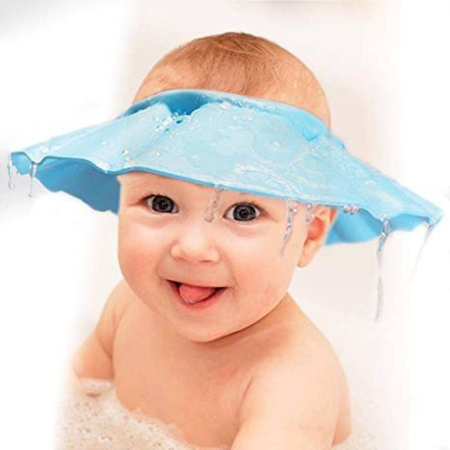 BKKTRADERS Baby Toddler Shampoo Bath Shower Cap Wash Hair Ear Shield, Multi Color