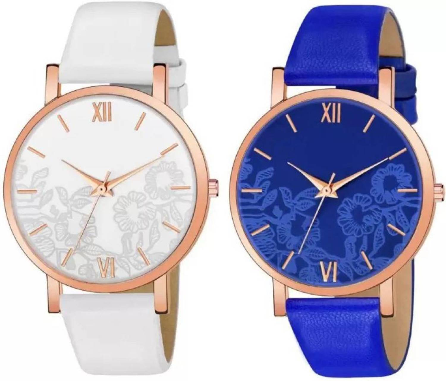 VARNI ENT Combo of Watches for Girls New stylish Flower Print Dial Leather Belt Watch Analog Watch - For Women