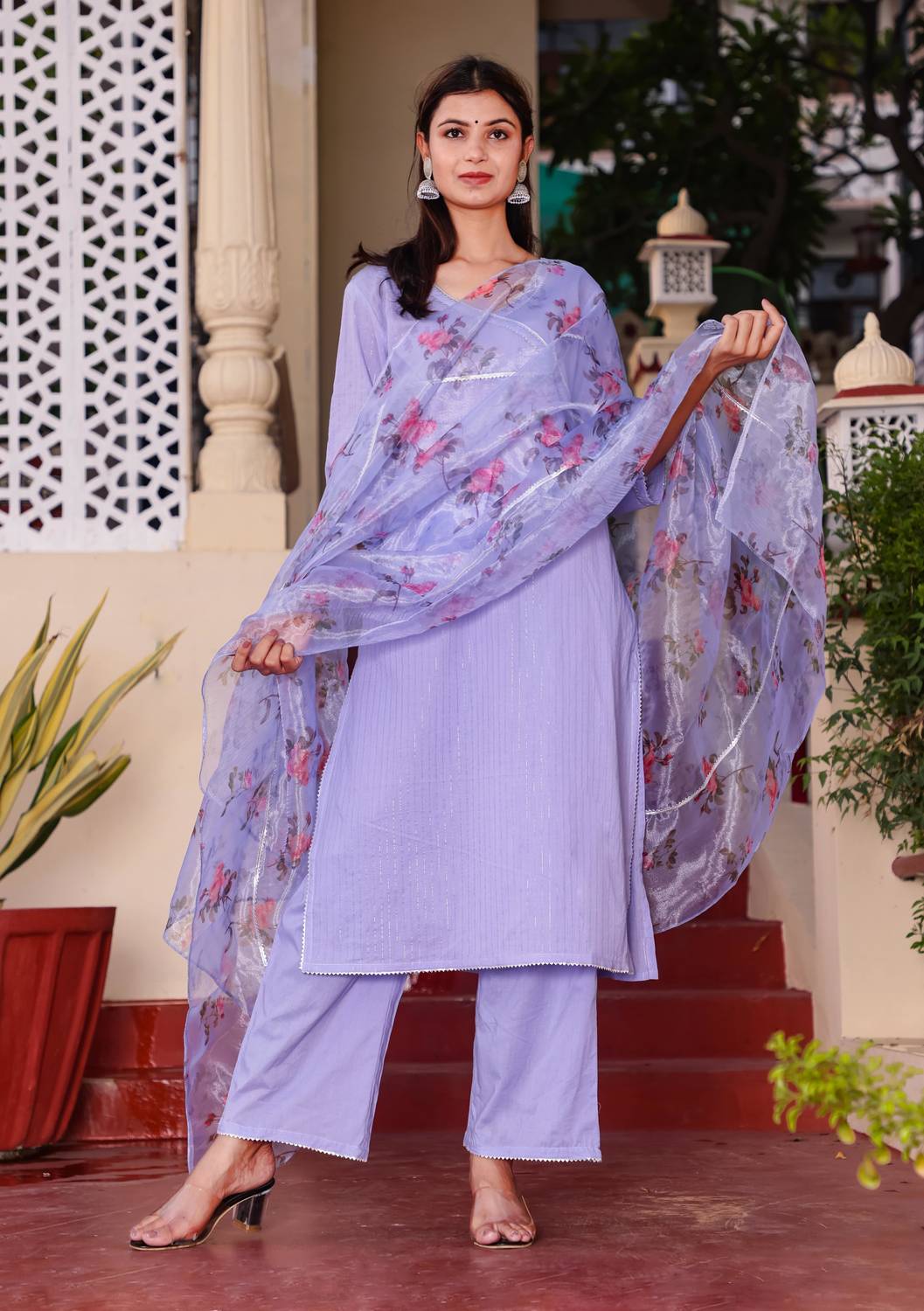 acks Women Kurta Pant Dupatta Set