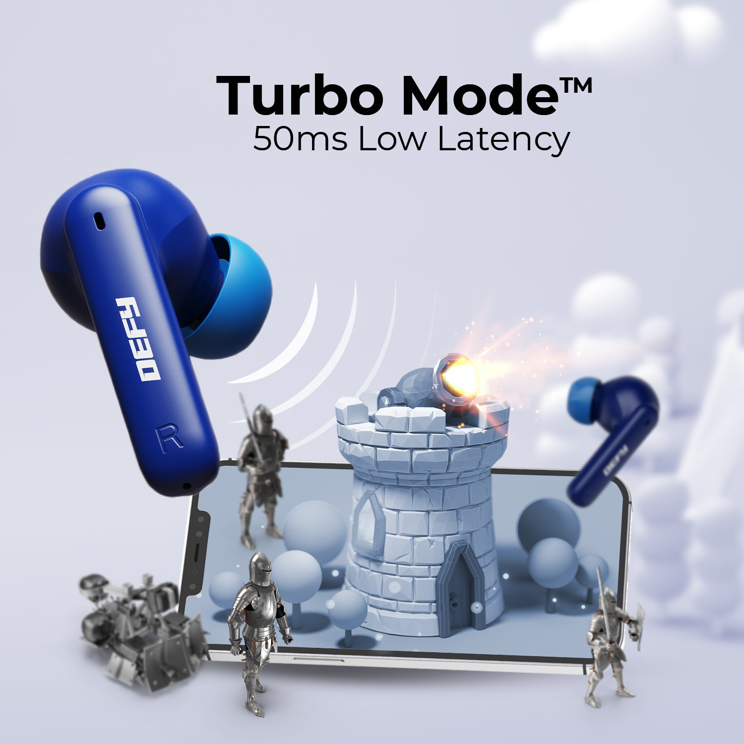 Image of DEFY GravityZ with upto 50 Hours Playback, 4 Mic ENC, 13mm Drivers & Turbo Mode Bluetooth