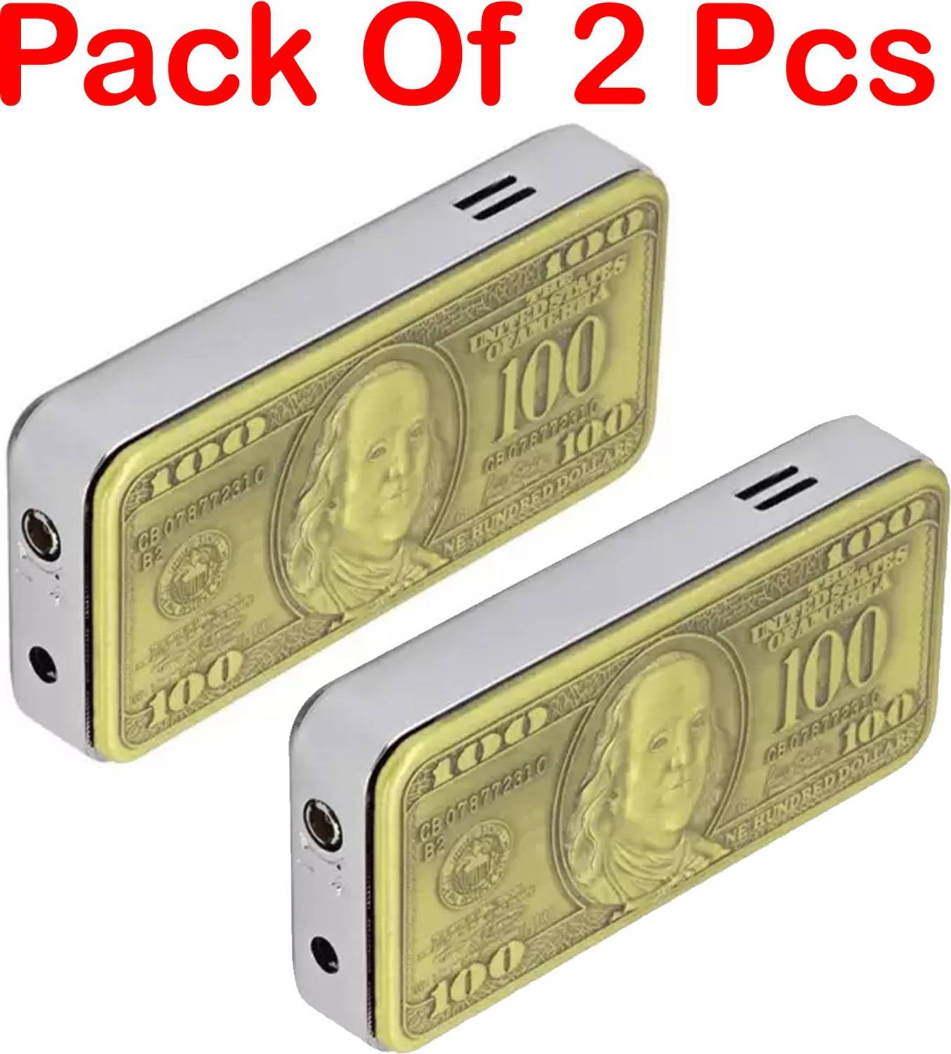 Ala Flame 100 Dollar Design Cigarette Jet Flame Lighter 100 Dollar Design Lighter Pocket Lighter (Gold Matte) Pocket Lighter