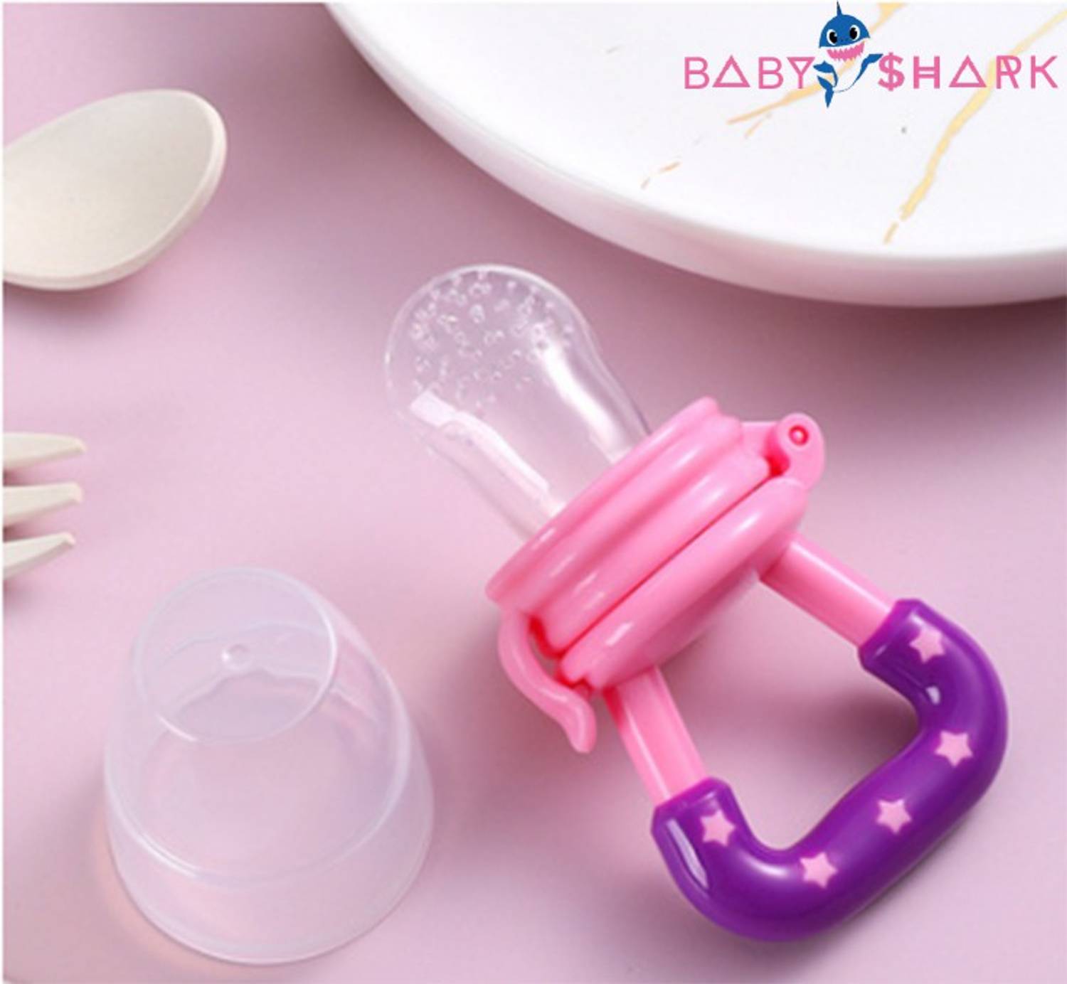 Baby Shark Baby Fruit Feeder, Baby Food Feeder Pacifiers for Teething Relief Teether and Feeder