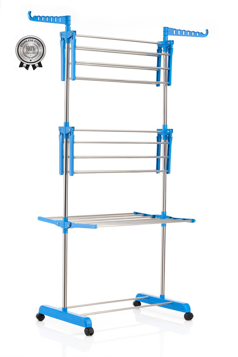 3D METRO SUPER STORE Steel, Plastic Floor Cloth Dryer Stand Cloth Rack_4