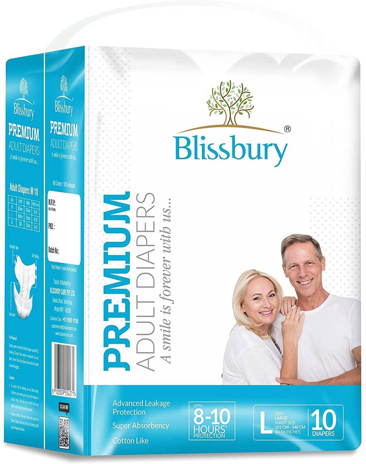 Blissbury Blissburry Large Diaper BLISSADL10 Adult Diapers - L
