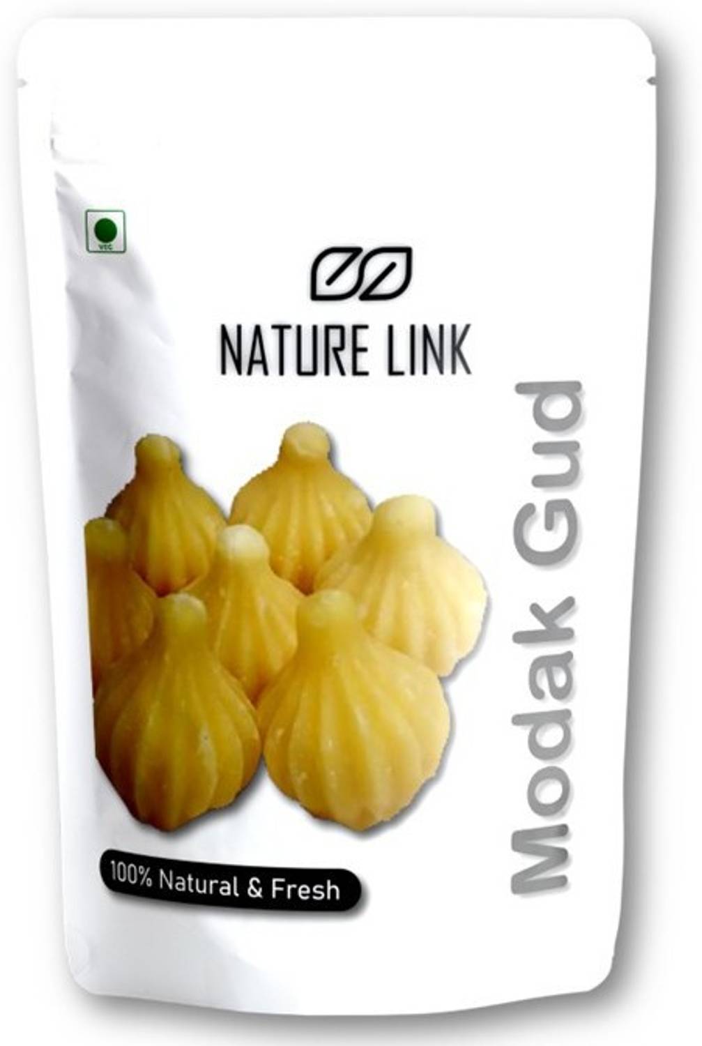 Nature Link Modak Gur / Shape Jaggery Gud 2PC (No Preservtives, Chemicals Free) Block Jaggery