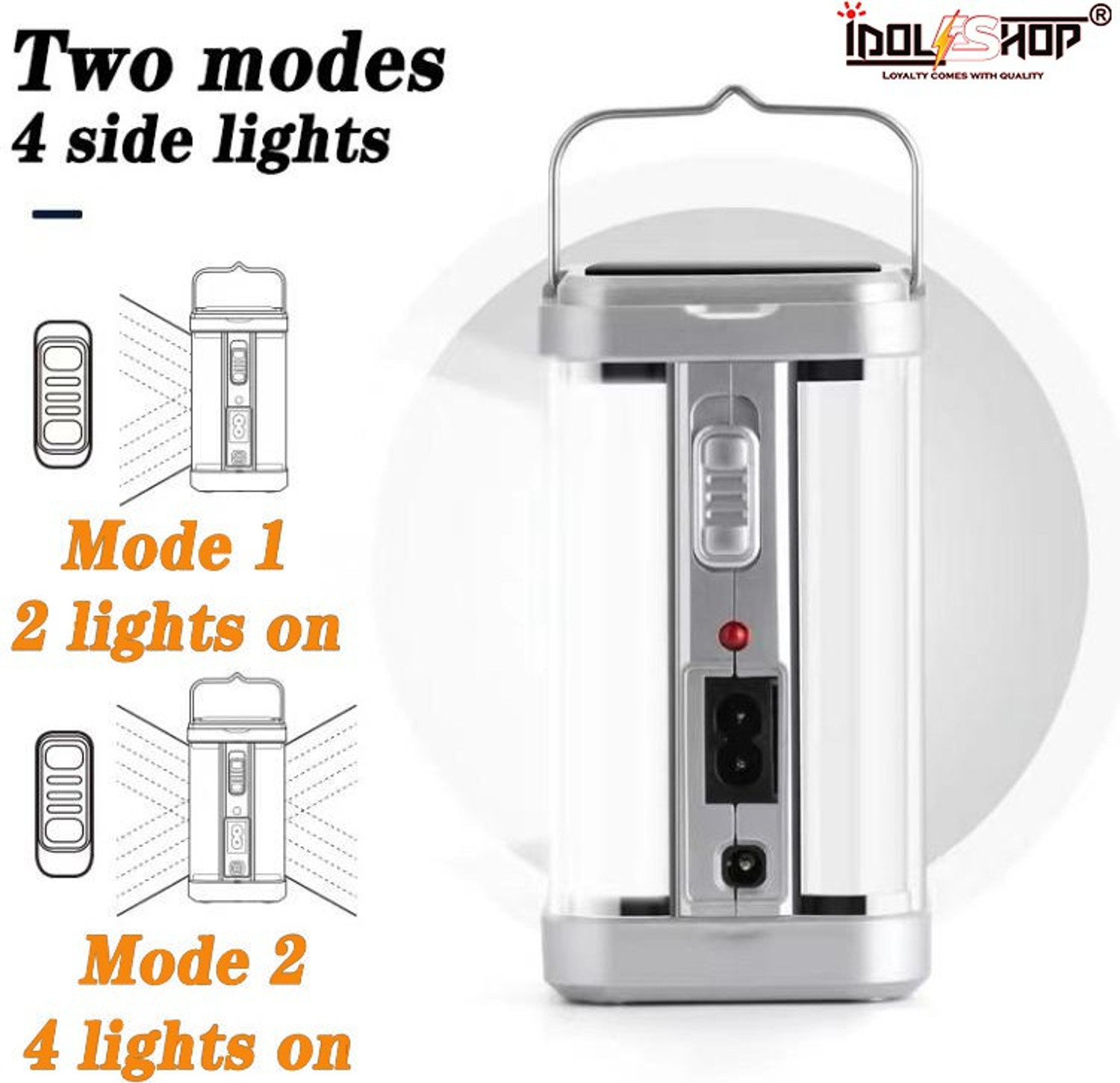 Image of iDOLESHOP Electric & Solar Rrechargeable with 4 tubelight 80 Watts Solar Light Set