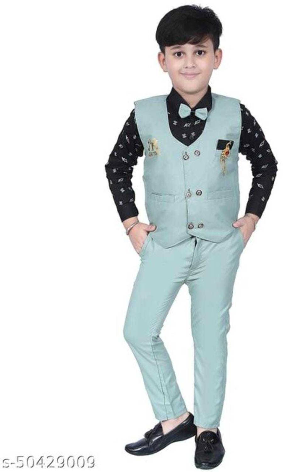 Anishka Boys Party(Festive) Shirt Waistcoat, Pant