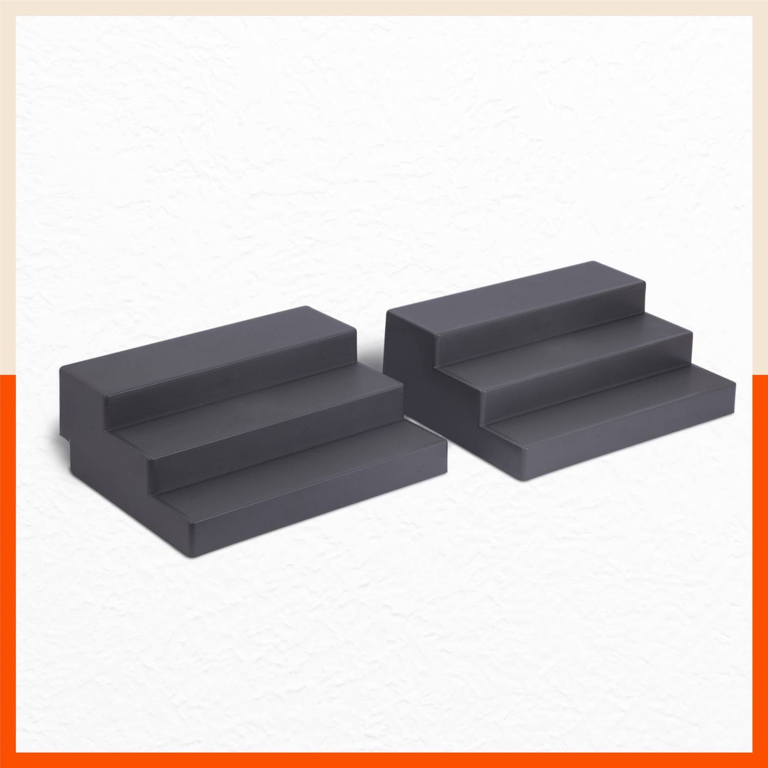 Bathla Stomo Taro Multipurpose Organizer for Home | Smoke � Set of 2 Plastic Wall Shelf