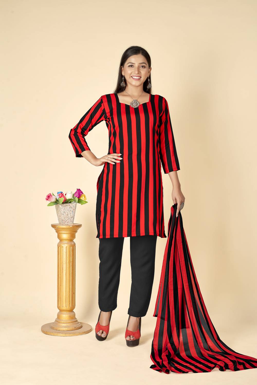 ANAND Crepe Printed Salwar Suit Material