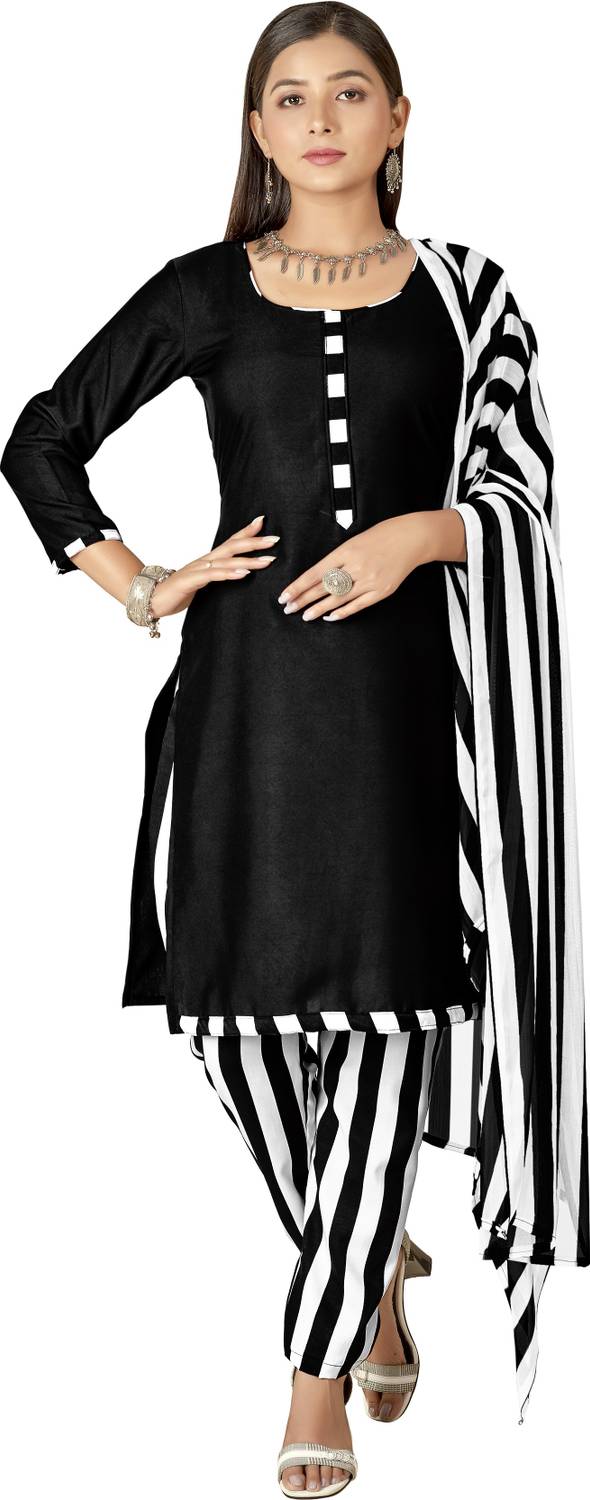 ANAND Crepe Floral Print Salwar Suit Material