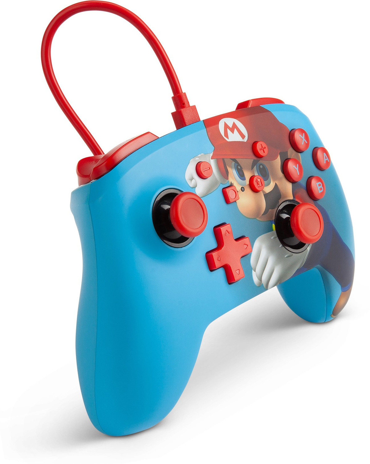 Image of PowerA Officially Licensed Nintendo Enhanced Wired Controller, Mario Punch, USB Gamepad