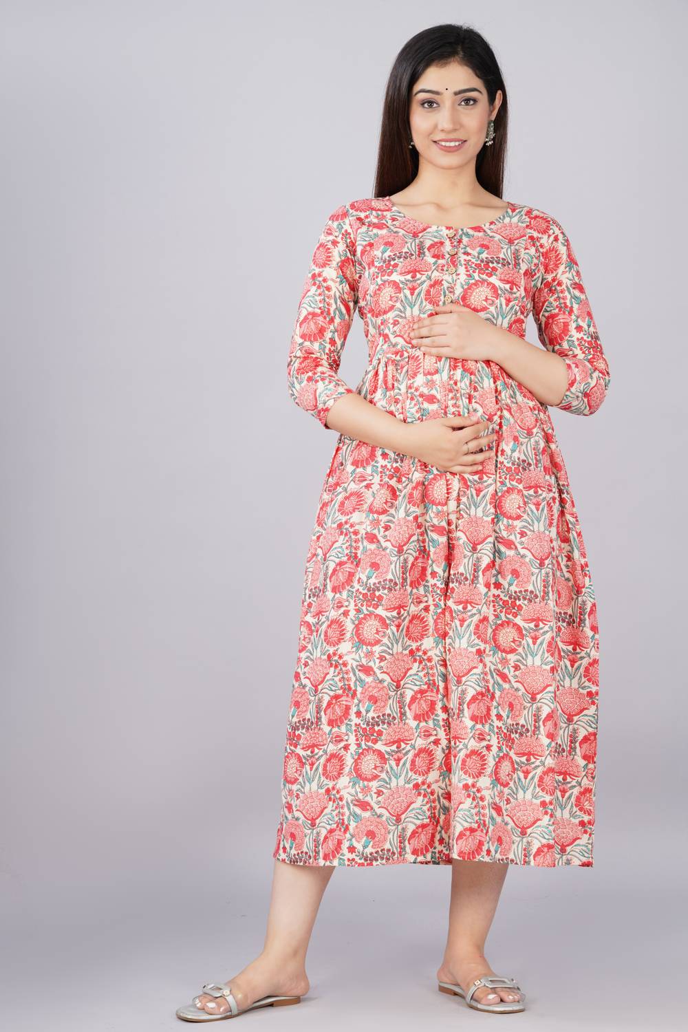 ashraj Women Printed Flared Kurta