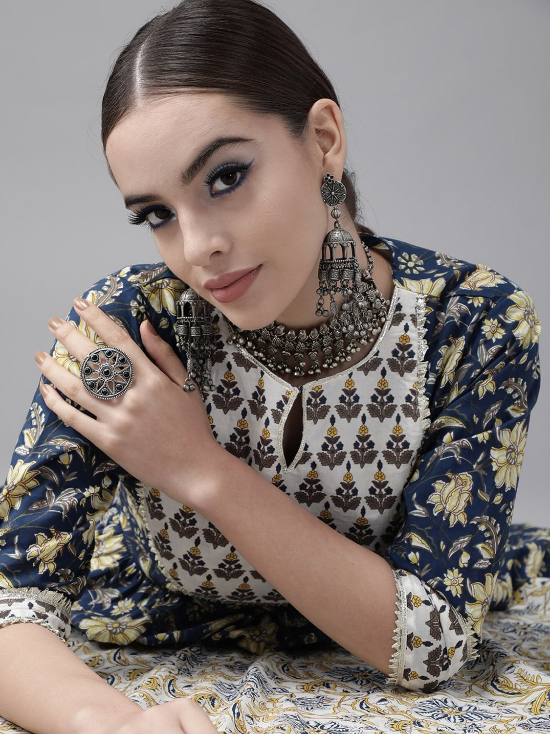 Image of The Style Story Women Kurta Pant Dupatta Set