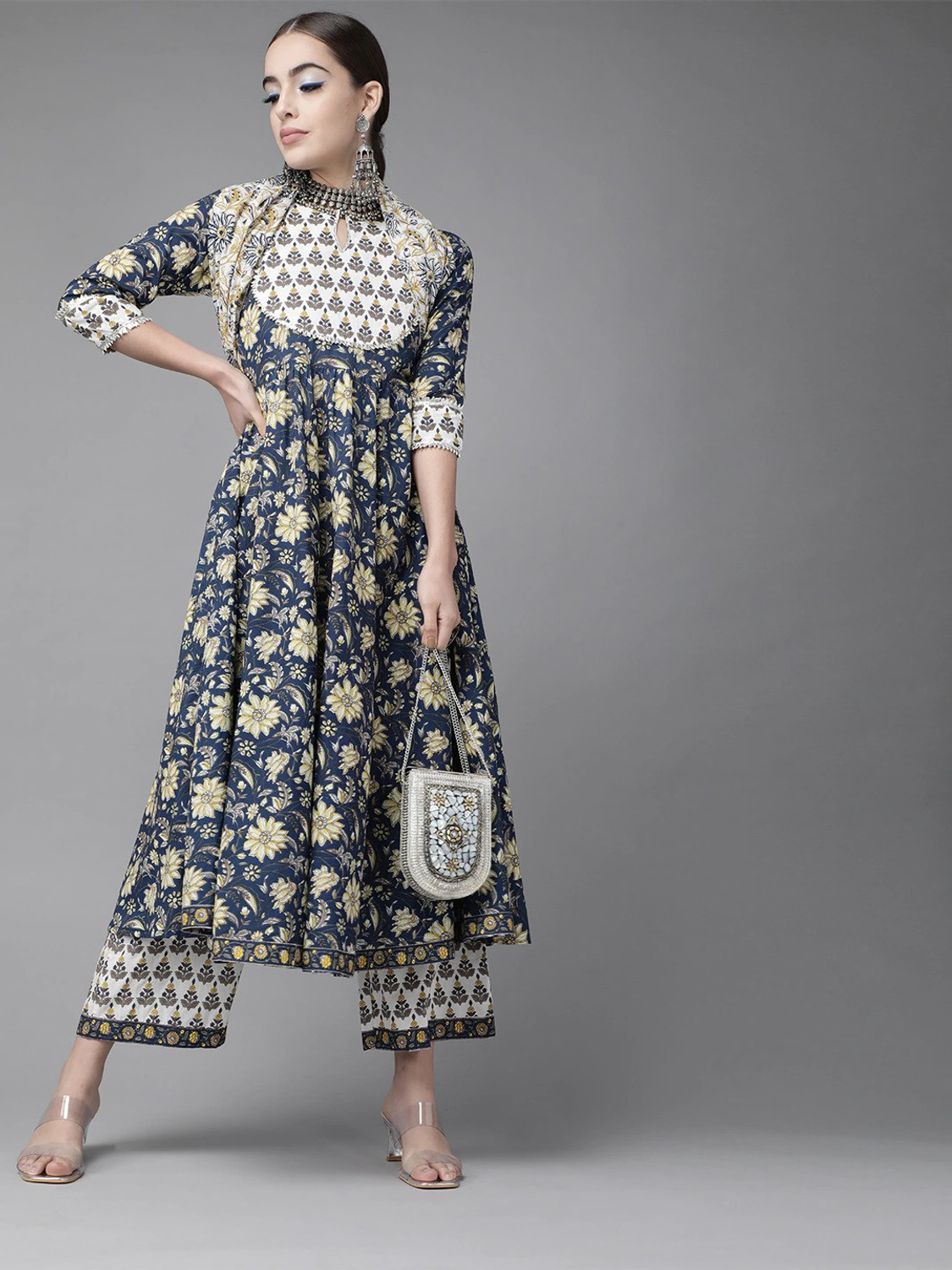 Image of The Style Story Women Kurta Pant Dupatta Set