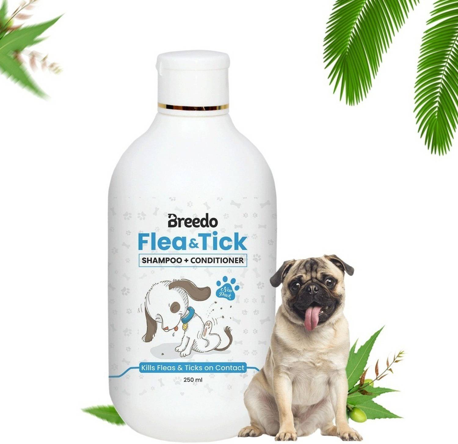 Breedo Allergy Relief, Conditioning, Anti-fungal, Anti-microbial, Anti-itching, Anti-dandruff Natural Dog Shampoo